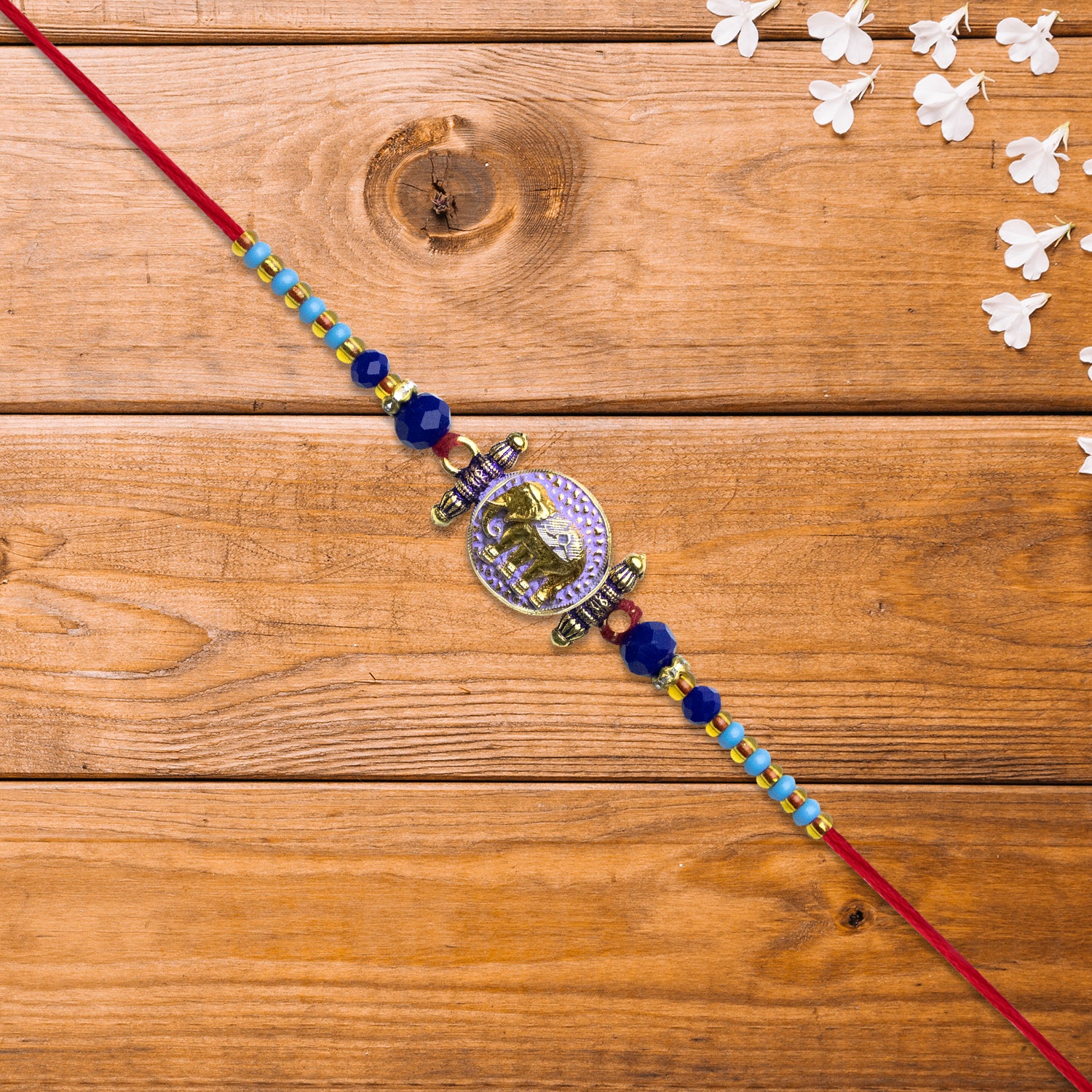 Traditional Rakhi With Elephant Motif Traditional Rakhi With Elephant Motif
